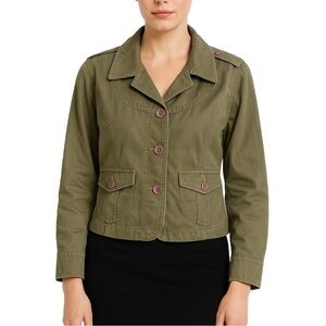 DKNY Jeans Olive Denim Utility Jacket
